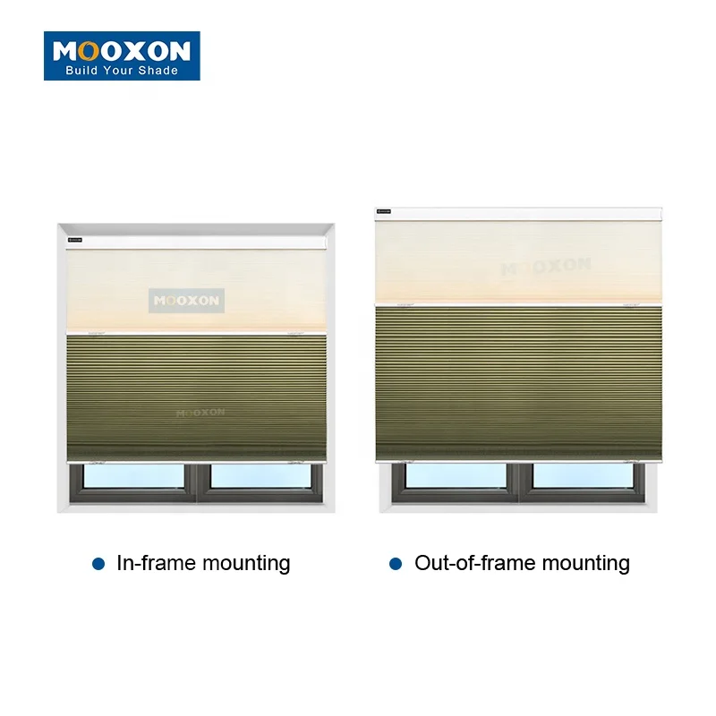 Safety Manual Cordless Shades Aluminium Window Curtain Door Shutter Honeycomb Roller Day And Night Cellular Blinds
