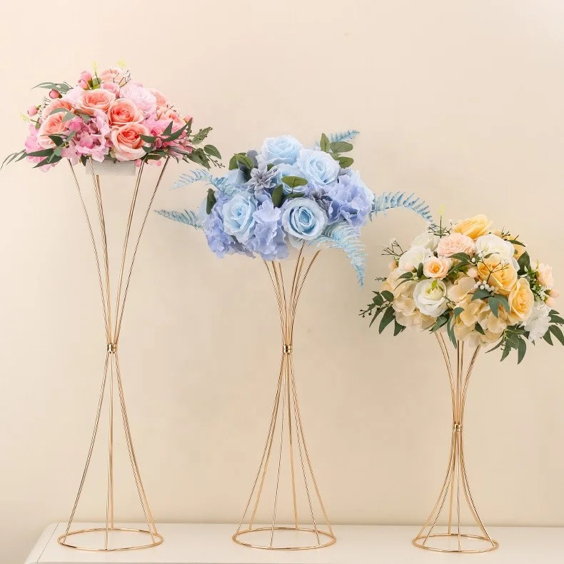 Gold Table Centerpiece Other Wedding Decorations Tall metal Flower vase for Wedding Decoration Supplies