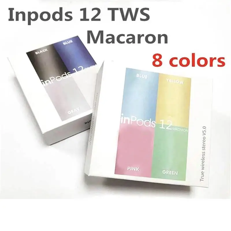 Inpods12 наушники i7s i9s i11 i12Tws беспроводные гарнитура i12 Tws macarons
