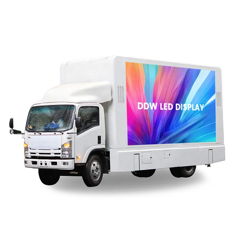 Full Color Vehicle Mounted LED Screen P3 P4 P5 Outdoor High Brightness Mobile LED Billboard Trucks With Complete System