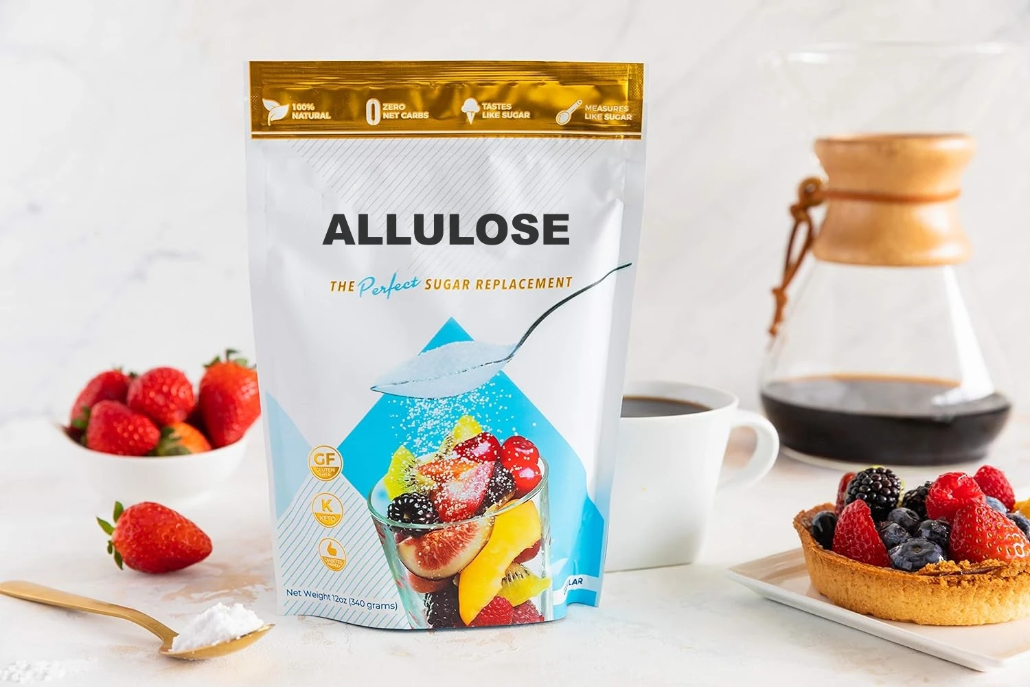 Manufacture Price Natural Allulose Sweetener D-Allulose syrup Powder for Bulk allulose Polvo