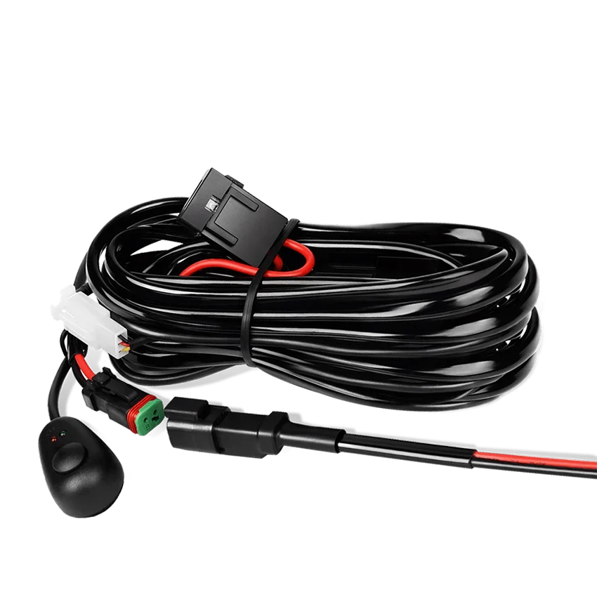 14AWG 10018W DT Connector Wiring Harness Kit - 1 Lead 12V On Off Switch Power Relay Blade Fuse for Off Road LED Work Light