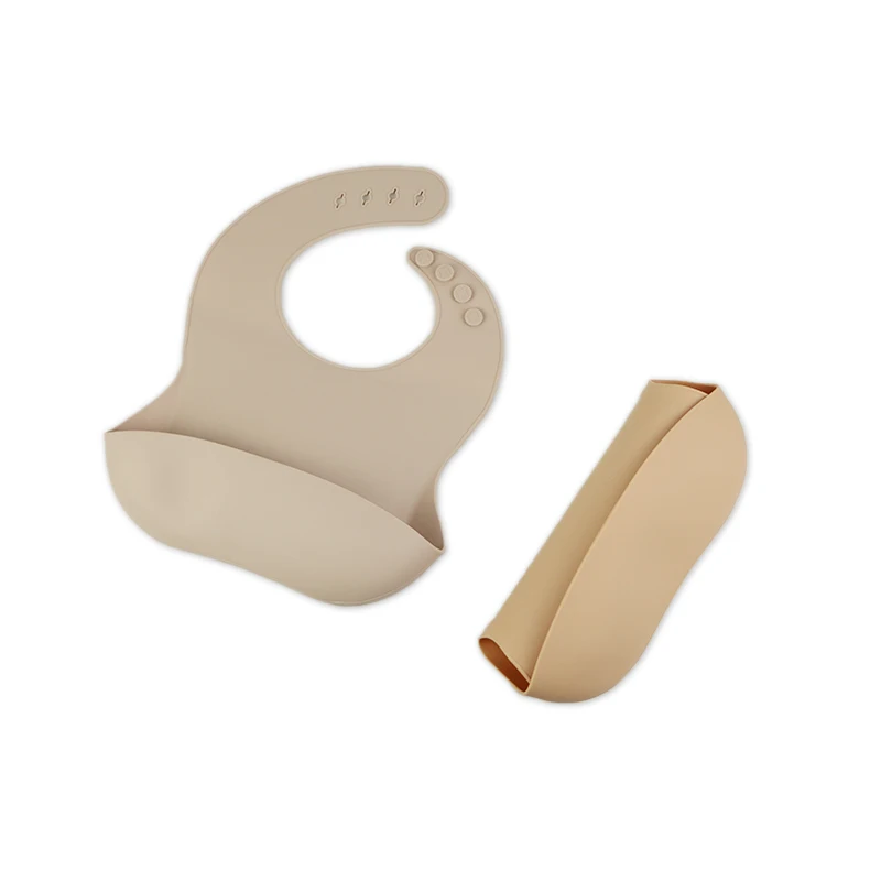 Washable custom logo packaging adjustable clip 100% food-grade soft clip ergonomic silicone bibs