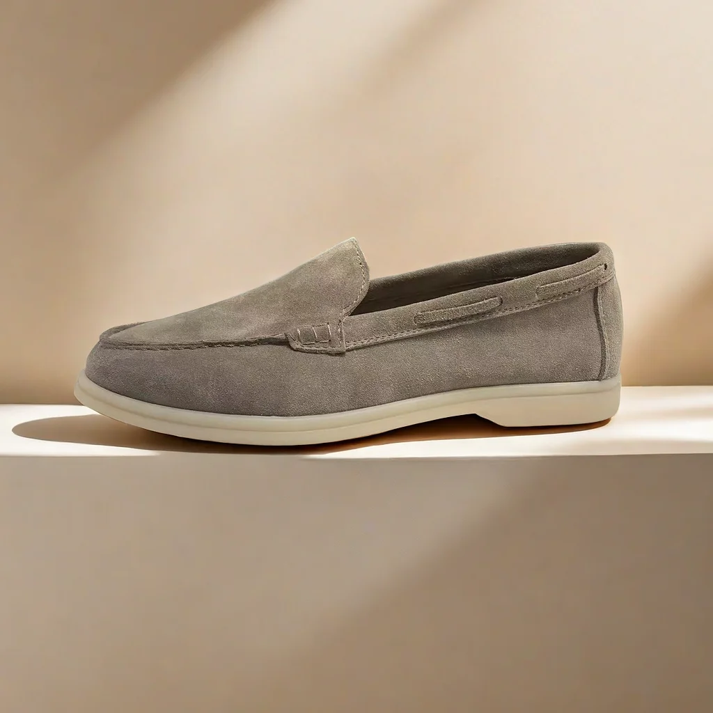 Plus size Mens Women summer walk loafers Shoes Cow Suede Genuine Leather office man flat casual Chaussure Customize logo factory