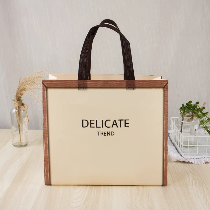 wholesale printed customized recycled biodegradable pink non woven shopping bag