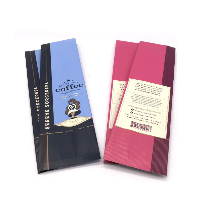 Laminated Plastic 250G-500G-1Kg Espresso/Cafe Packing Custom Print Flat Bottom No Valve Coffee Packaging Bag