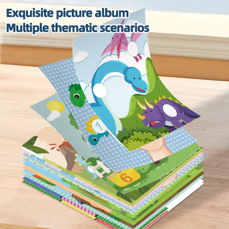 SL Waterproof Magic Sticker Stamper Seal Sticker Toy With 100 Removable Stickers And 36 Page Activity Pad