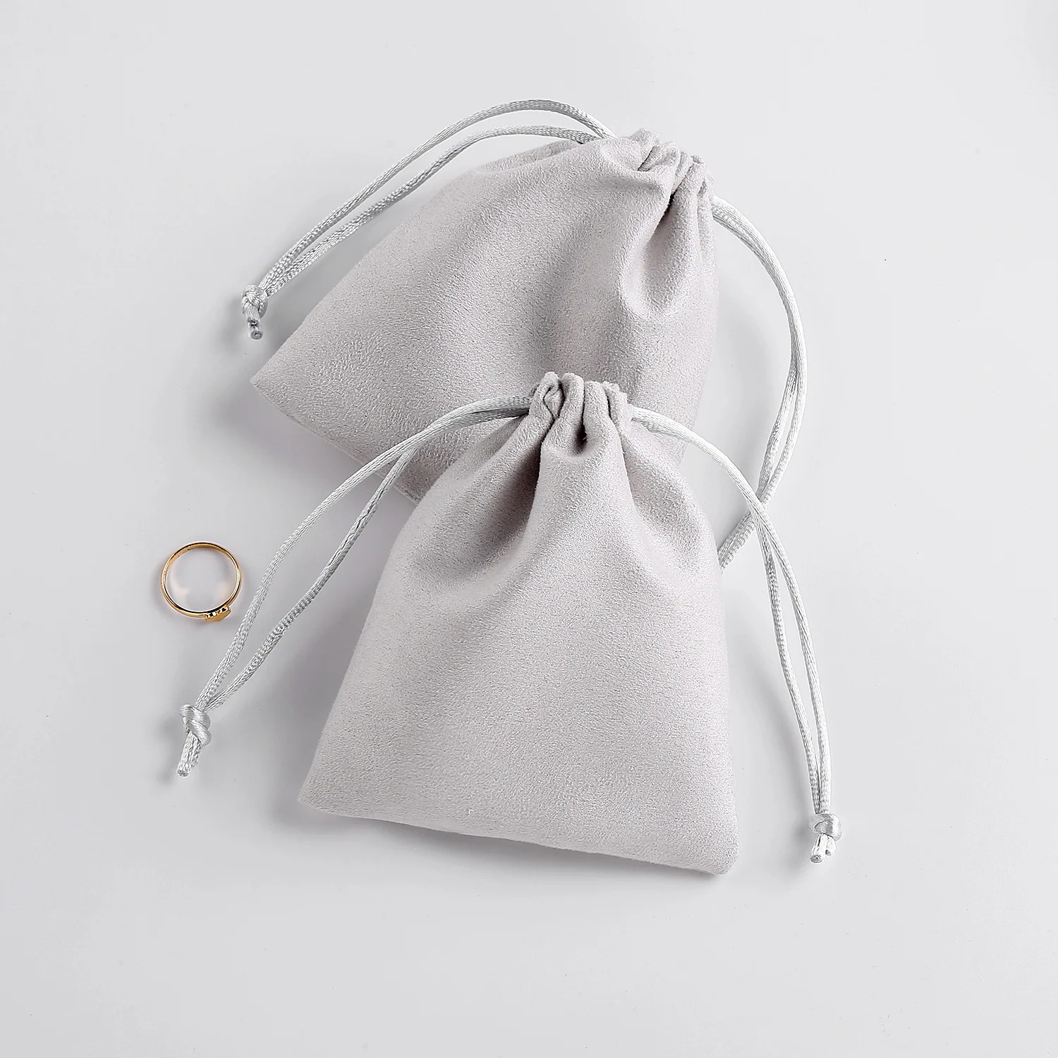 Wholesale Cotton Velvet Suede Microfiber Consumer Electronics Jewelry Gift Drawstring Pouch Custom Dust Drawstring Bag