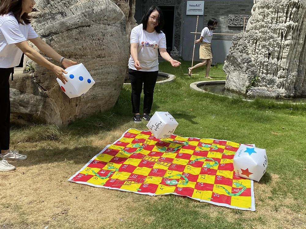 Summer Game 2 in 1 Snakes And Ladders Game Twister Game PVC Material For Kids Toys 2023