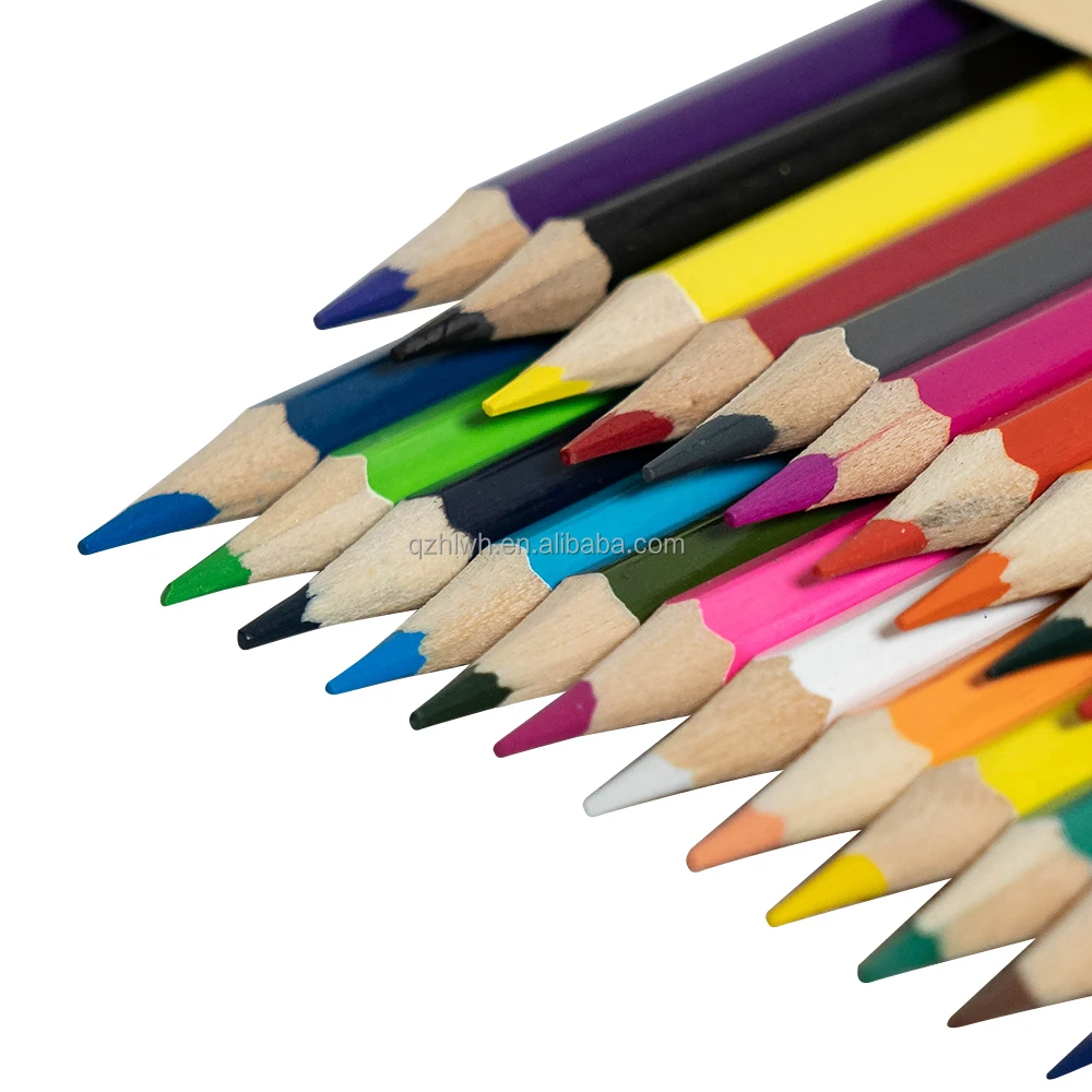 Custom Logo 12 24 36 48 Colors  high quality professional wooden pencil drawing colored pencils bulk order
