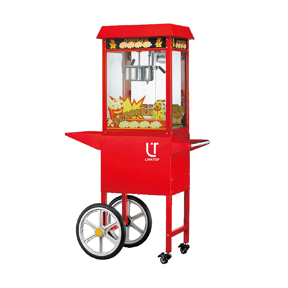 Wholesale Easy To Move Outdoor Commercial Popcorn Machine Popcorn Machine Commercial Popcorn Making Machine With Cart