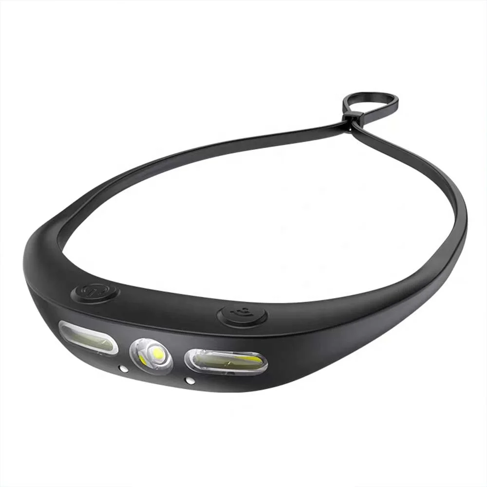 Soft Touch Waterproof Outdoor Flashlight Head light Silicone COB Sensor Head Lamp Light Adjustable  Rechargeable Led Headlamps
