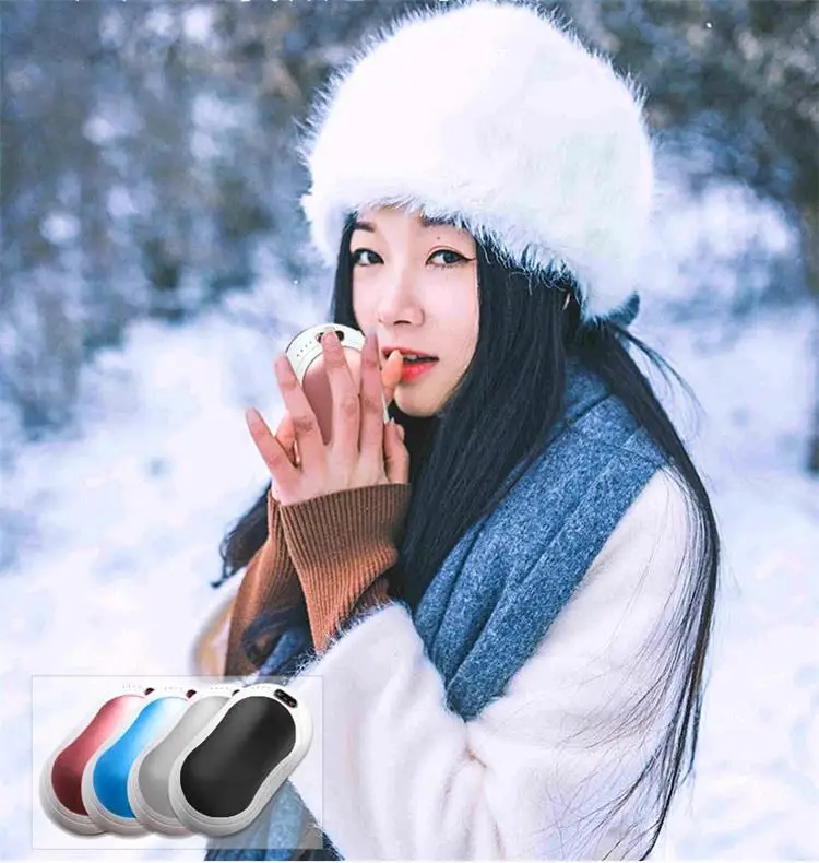 2022 Pocket Wholesale Hot Portable Reusable Hand Warmer Power Bank Dual Electric Hand Warmer Rechargeable Hand Warmer