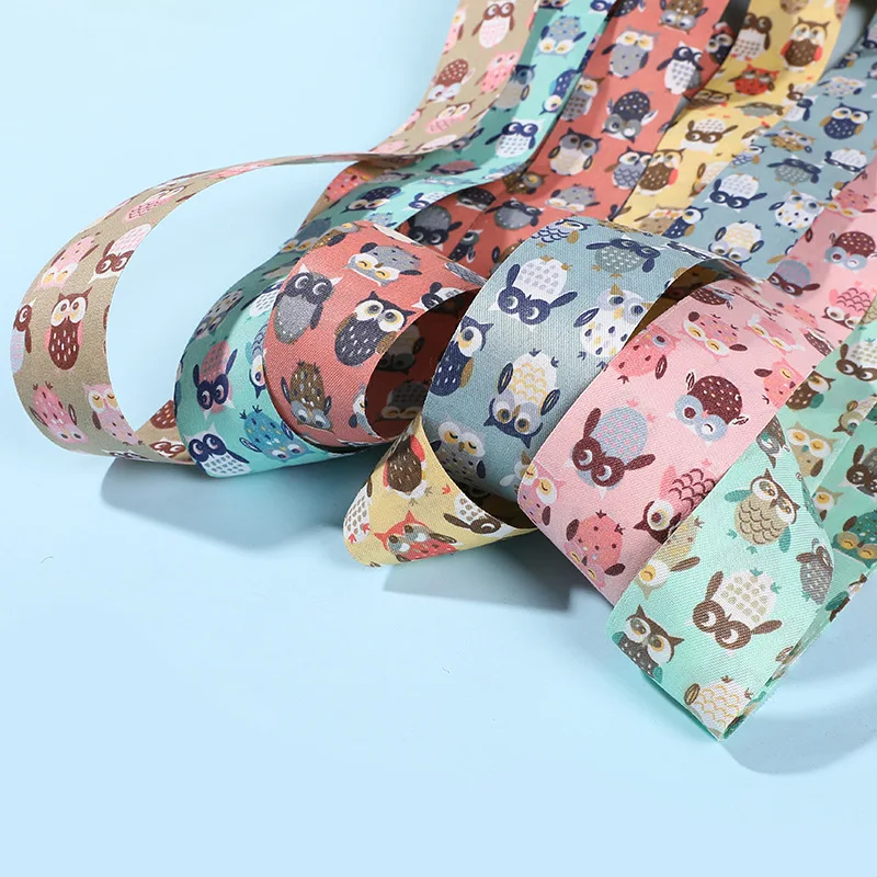 Custom DIY Korean Fruit Printing Hairpins Pet Bows Single Face Satin Cotton Polyester Nylon Grosgrain Ribbon Cartoon Gifts