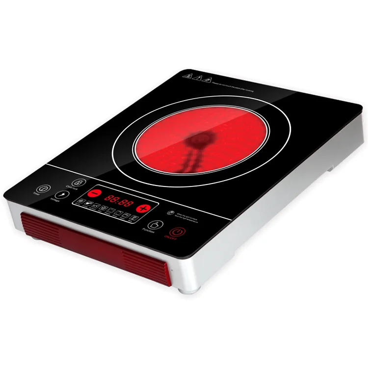 Kitchen cookware ceramic stove crystallite glass plate 1 burner touch sensor infrared cooker