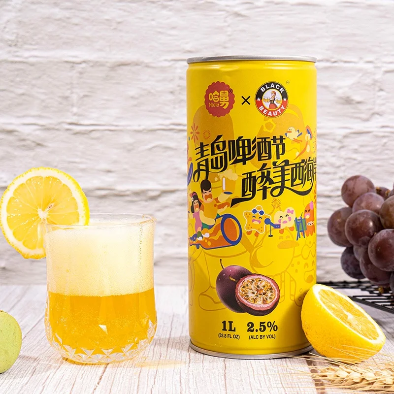 High quality oem 33cl 500ml 24x 330ml Pasteurimd Fruit beveragtable flavor lager beer 5% alcohol beer Non Alcohol craft beer