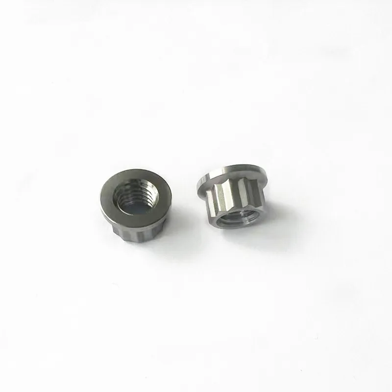 Titanium 12 pt flange nut gr5 M8