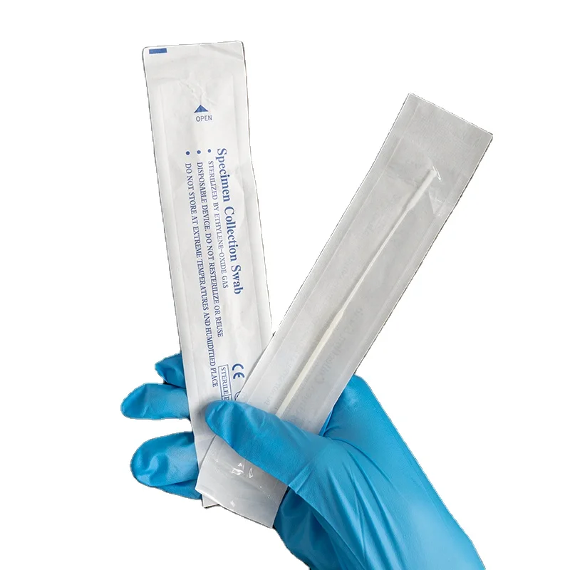 Disposable Medical Cotton Nasal Swab Sample Collection Nylon Tip Flocked Nasal Swab Vtm Swab Kit