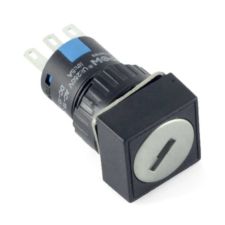 ONPOW 16 мм ключ замок небольшой площади селектор кнопочный переключатель (LAS1-AF-11Y/2) (диам. 16 мм)(CE,CCC,ROHS,REECH)