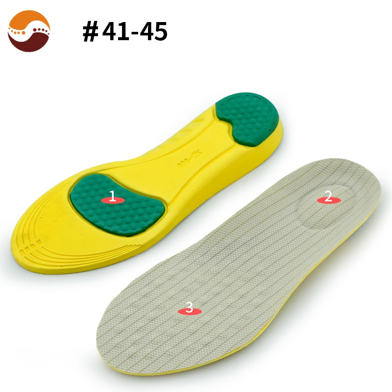 Shock Absorption Breathable 4D Anti-Slip Sport Insole With Massage Design