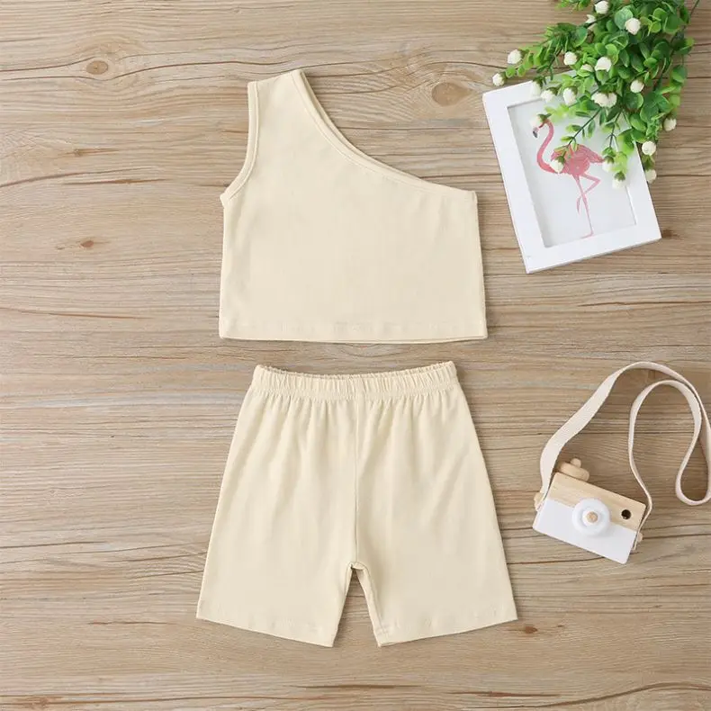 
lyc-2484 baby girl clothes set summer kids clothing fashion trend 