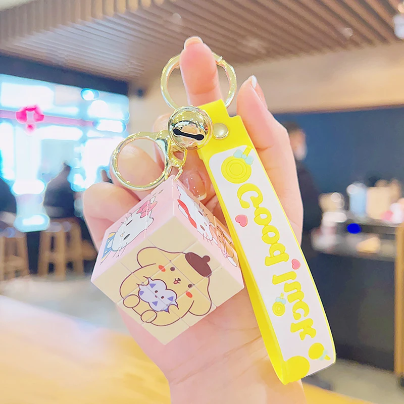 3*3 magic cube keychain dog Cartoon Popular new key chain for gift