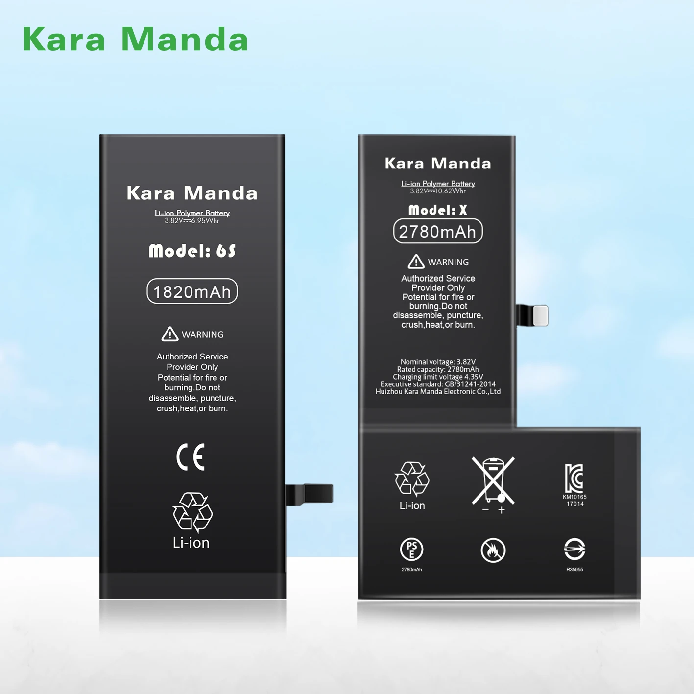 Новинка, аккумулятор для мобильного телефона Kara Manda для iPhone 6 6s 7 8 Plus X Xr Xs Max 11 12 Pro Max 12 13 Mini, аккумуляторные батареи 0 циклов