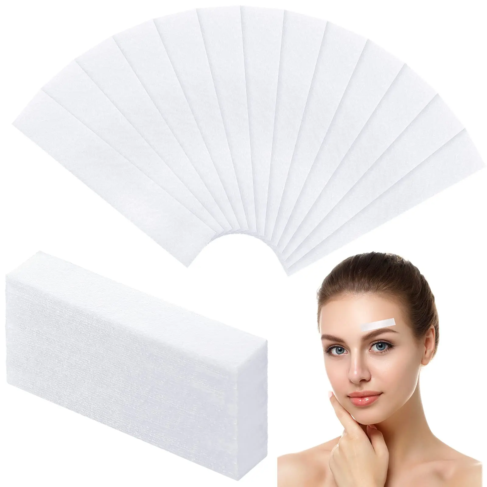 Hot Sell Hair Removal Cloth Depilatory Wax Paper Waxing Strips For Hair Removal Depilatory Non Woven Epilator Wax Strips