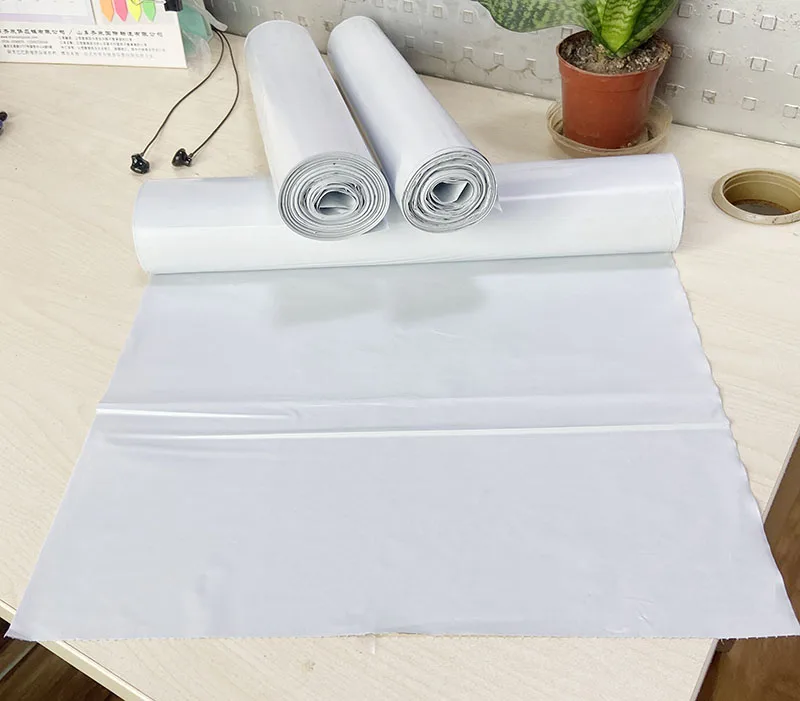 Custom LDPE plastic courier bags automatic mailing packing bag single side pre-opening continuous roll poly mailer for shipping