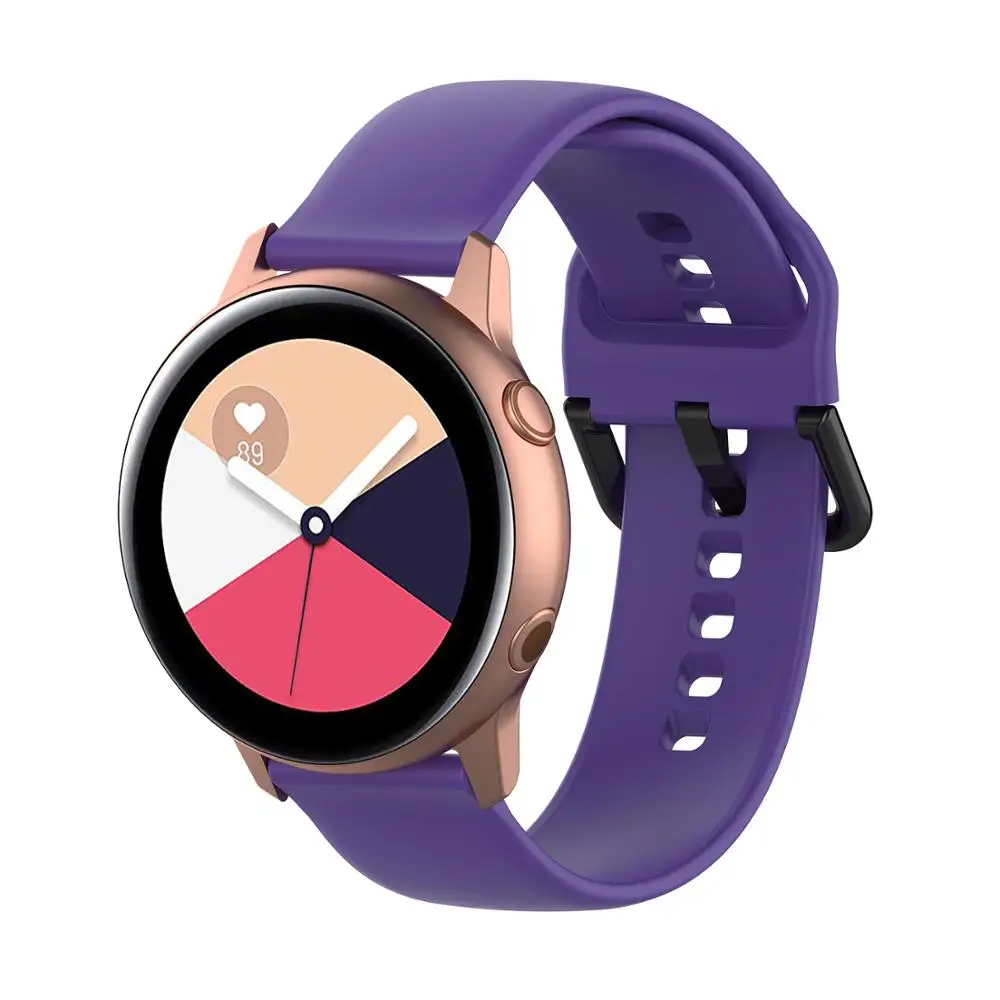  20 мм силиконовый ремешок для наручных часов Samsung Galaxy Watch активный 42 шестерни S2 замена спортивный браслет