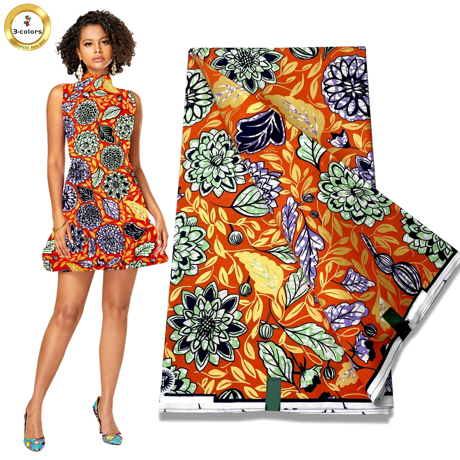 100% Cotton African Wax Prints Fabric Ankara Wax High Quality With Good Price