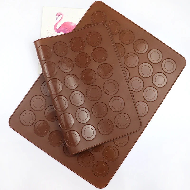 Homesun silicone 48 hole macaron silicone pad mat single side can be reused DIY cake mold cake mold