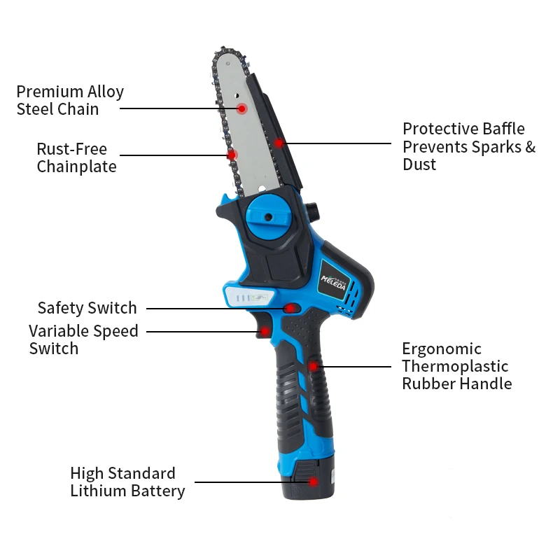 21v Cordless Chainsaw Smart Brushless Electric Wood Cutting Machine Hand Held Mini Chain Saw for Japan