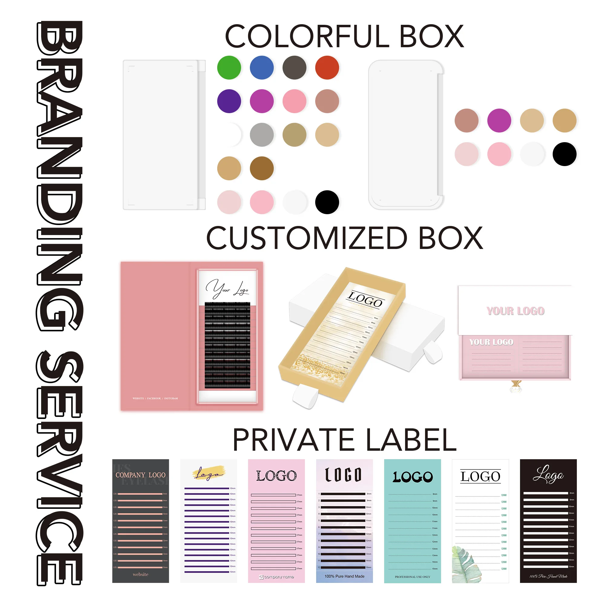 Comelylash Eyelashes Lash Individual Eyelash Extensions Wholesale Private Label Mink Eyelash Extension Supplies Lash Trays