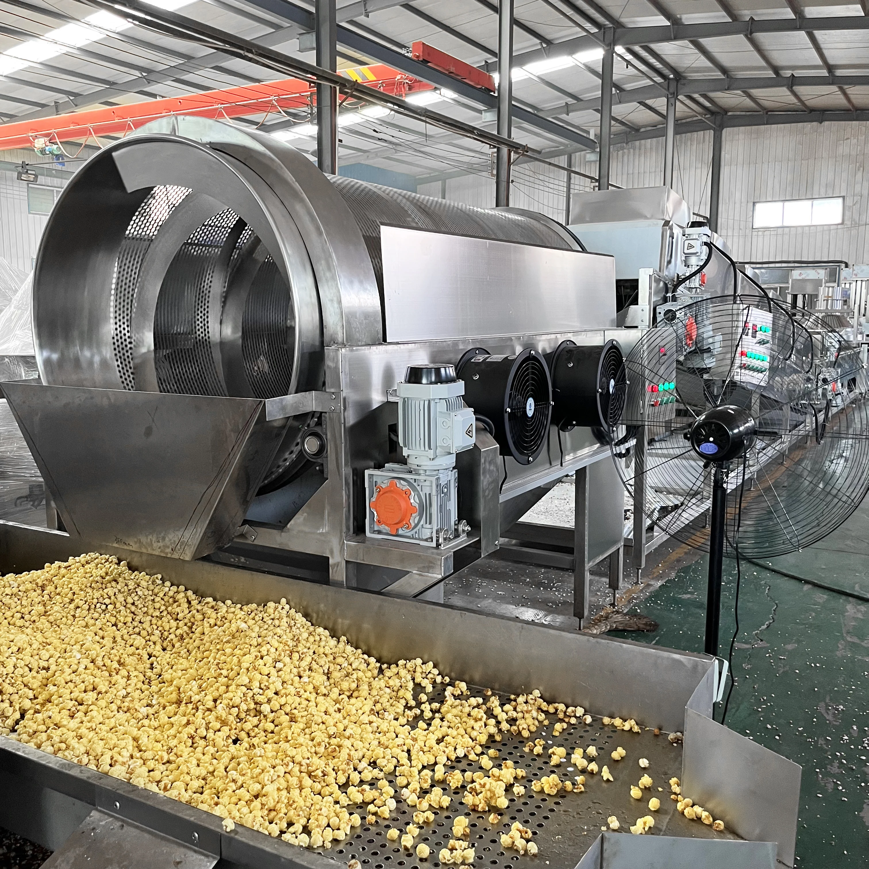 Industrial Automatic Popcorn Equipment Flavored Popcorn Maker Industrial Caramel Ball Shape Popcorn Production Line