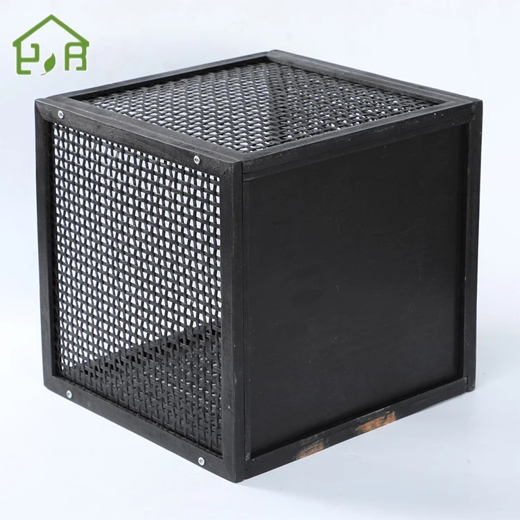 China supplier friendly handmade wooden bamboo square storage box sundries storage basket cabinet basket customized