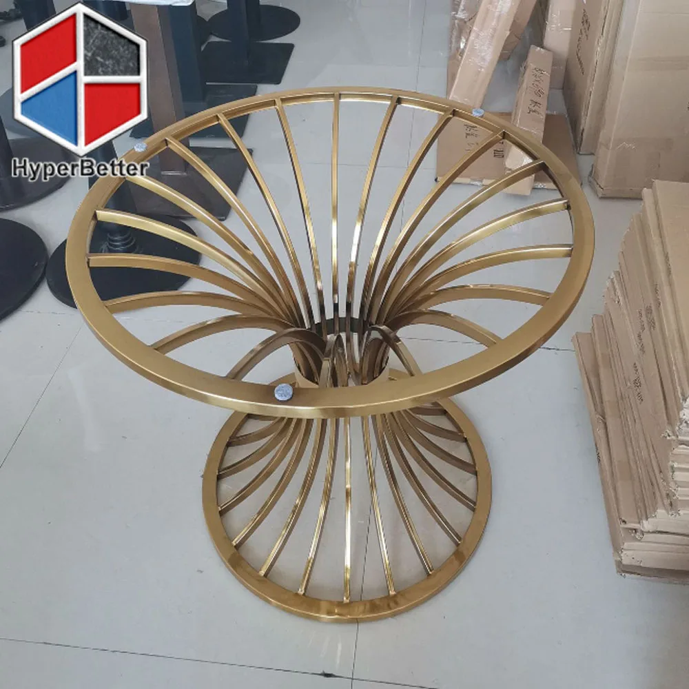 Golden Stainless steel table leg for dining table