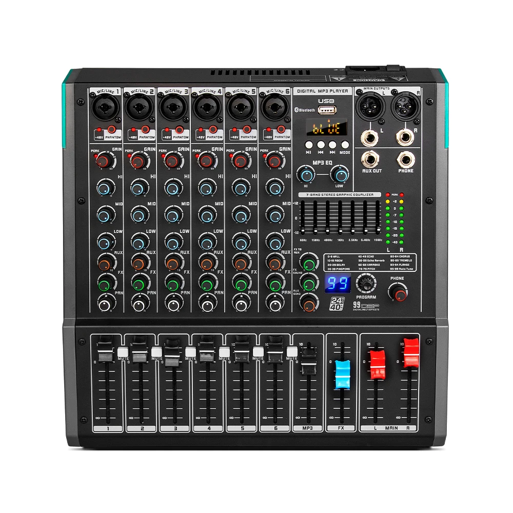 Микшер Depusheng PA6 6-канальный мини-микшер 48 В