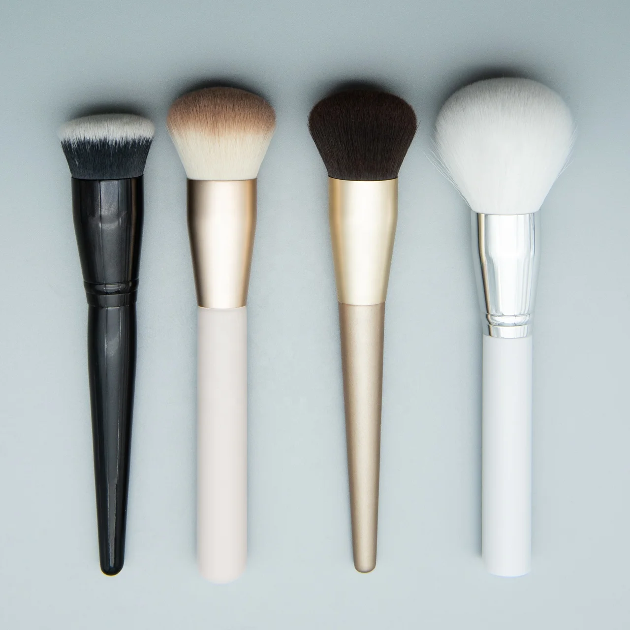 2024 New Style Customizable Wood Handle Makeup Brush Set 5Pcs 10Pcs 15Pcs 20Pcs Soft DIY Brushes Makeup Sets