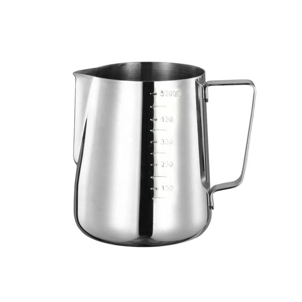 12oz 20oz Single Spout Espresso Milk Foaming Latte Art Frothing Coffee Jug Milk Pitcher With Scale Inside