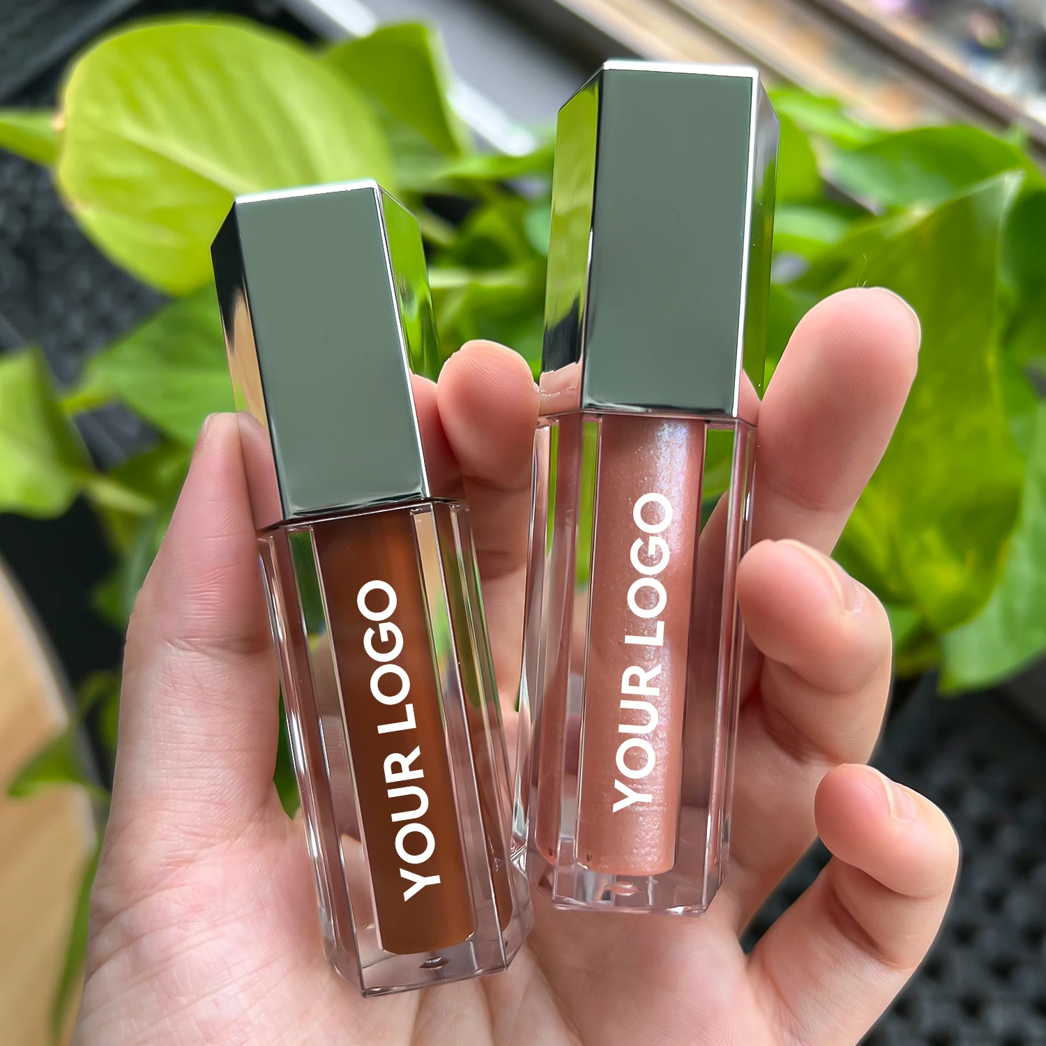 Hexagonal Lip Gloss Private Label Waterproof Lipgloss Vegan Lip Gloss Long Lasting Empty Lip Gloss Tubes