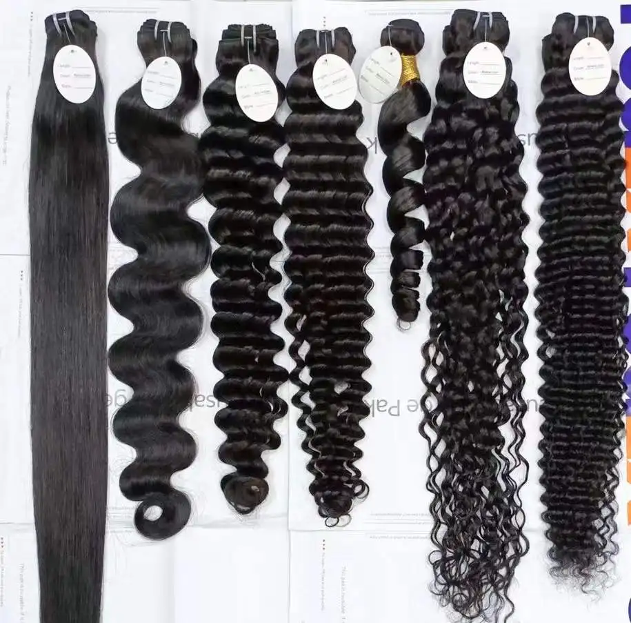 SAMPLE hight quality blue band cuticle aligned hair human hair wig packaging extension wholesale virgin bundle hair vendor