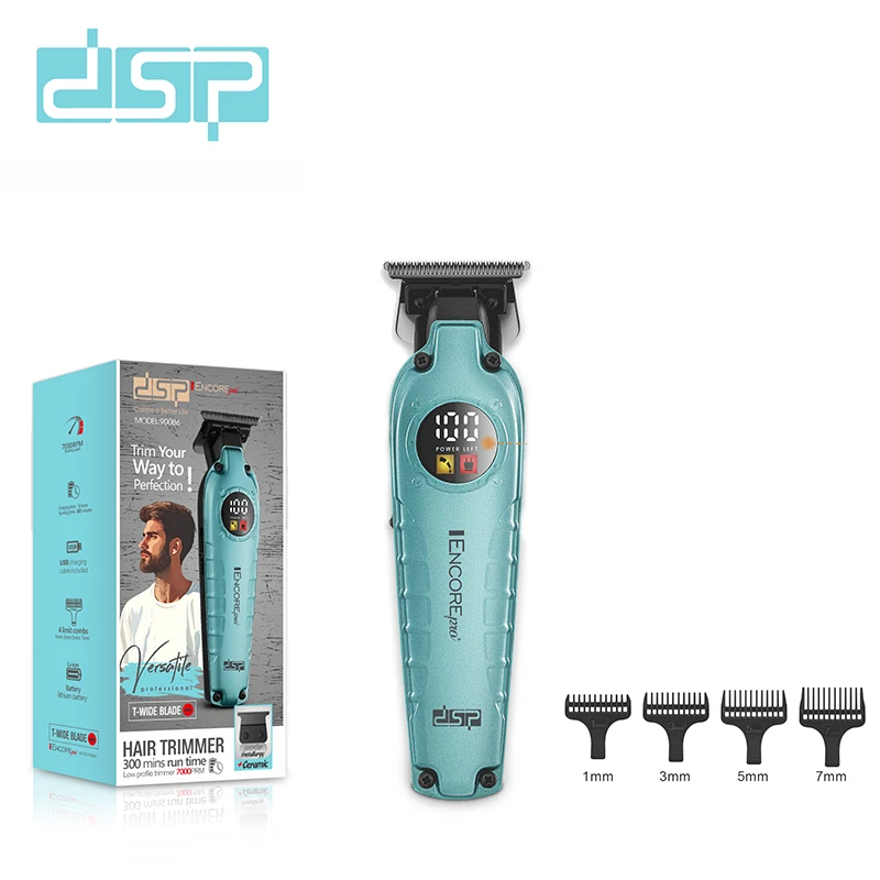 DSP Hot Sale OEM Professional Electric Hair Clipper Usb Charging Digital Display Barber Cordless Hair Trimmers