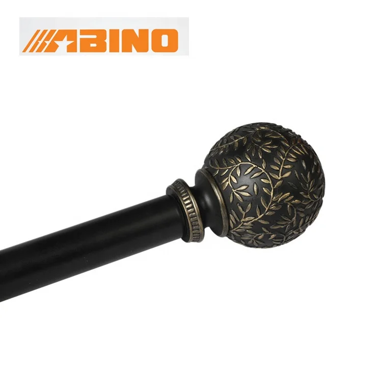 Dongguan Flower Finials Curtain Hardware Modern Design Drapery Rod Steel Resin PVC Aluminum Office Home Windows Custom Length