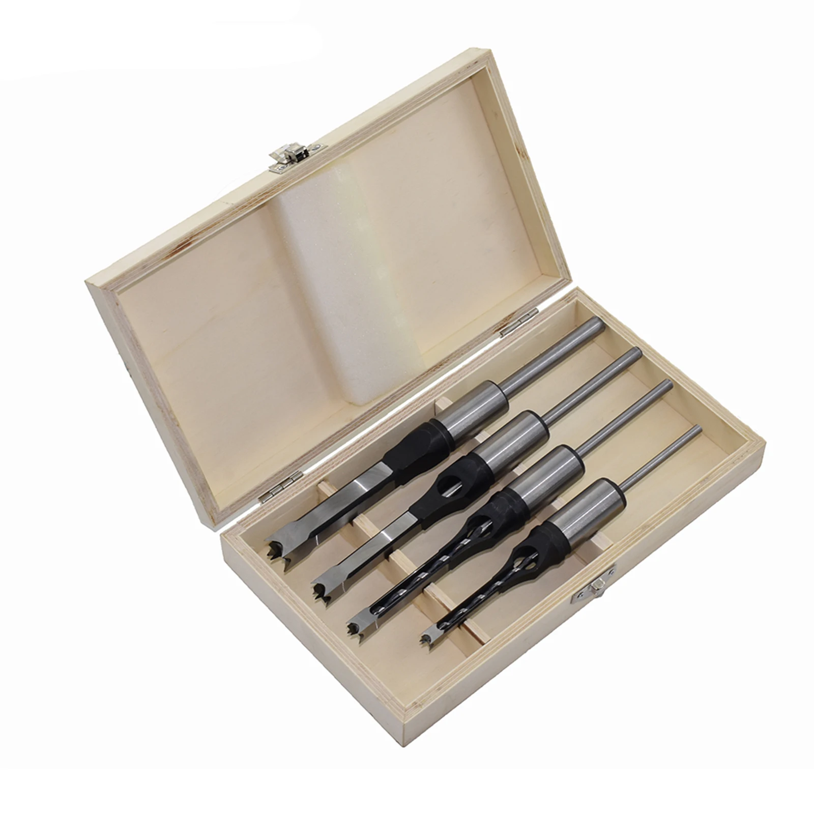 HSS Drill Bits Square Drill Bits Flush Chisel Square Hole Woodworking Drill Bit Tool Kit Set