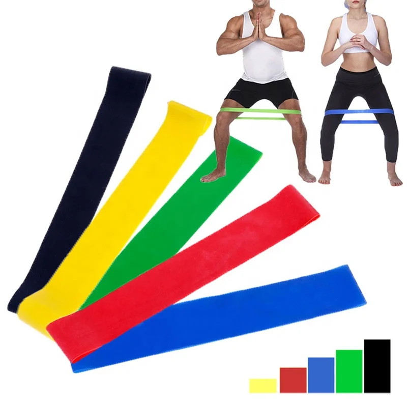 Resistance band TPE Stretch Pull Up Fabric Booty Hip Circle Non Slip  Training Elastic Rubber Tube