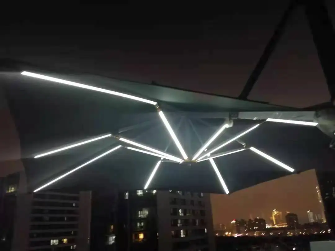 9ft Umbrella Outdoor Patio with LED