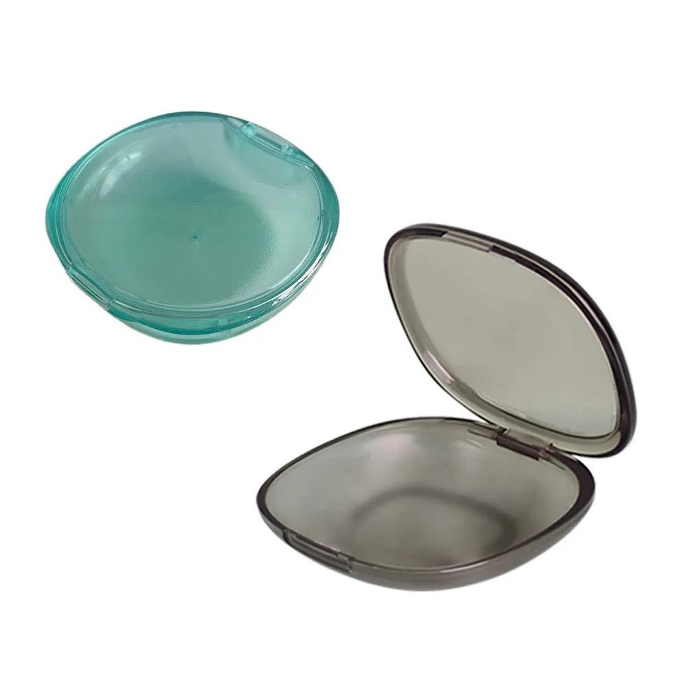 1Pcs Dental Dentute Retainer Box Denture Storage Case Box Frosted Polished Translucent Retainer Container Denture Storage Box