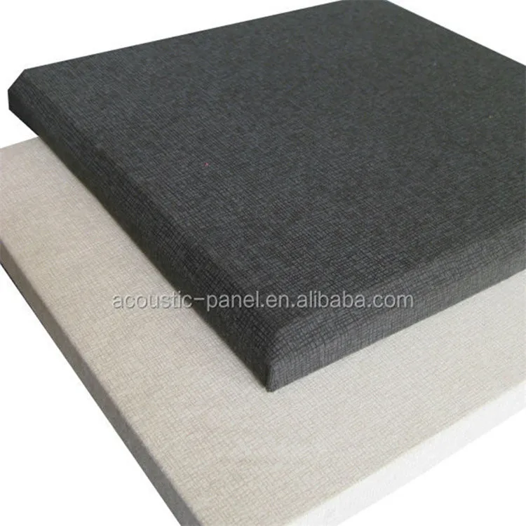 Velvet Sound Absorbing Fabric Covered Wall Panel Fabric Acoustic Panel Cloth Finish Fiberglass Panels For Hotel