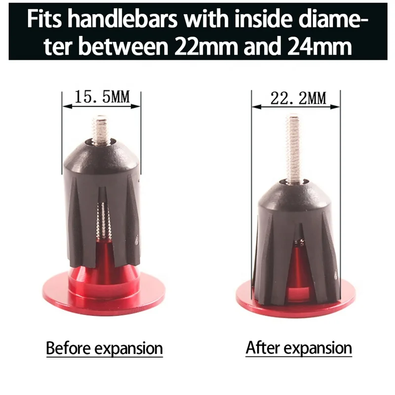 Bicycle Bar End Plugs Universal Bike Handlebar End Caps Lightweight Aluminum Bike Grip Ends for Bicycle handlebar